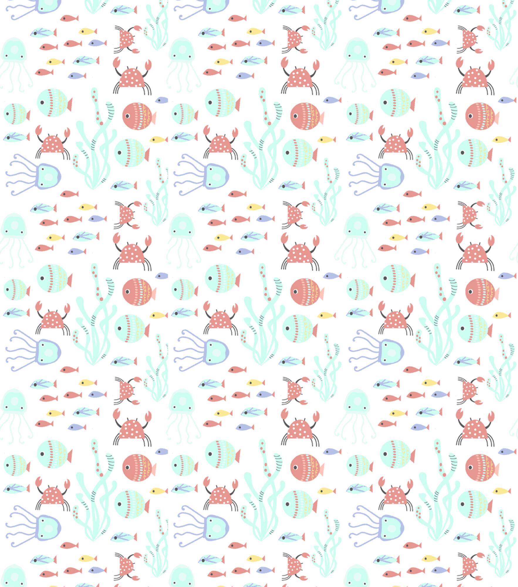 Springs Creative Mermaid Fun Down Under Cotton Fabric